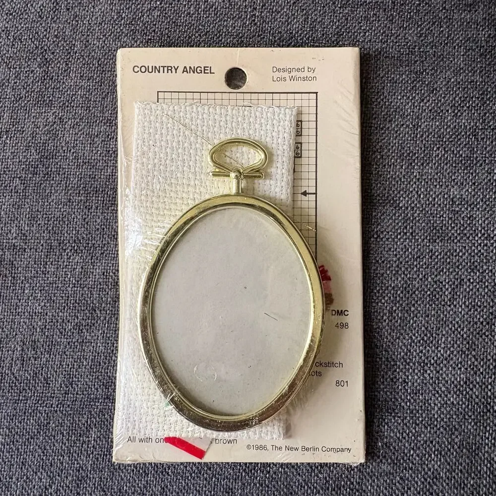 Country Angel Christmas Ornament Vintage Counted Cross Stitch Kit by New Berlin